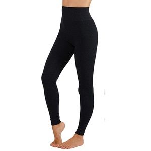 Cotton Blend leggings with elastic waistband BLAK